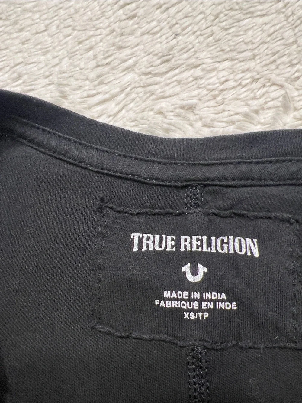 True Religion Summer Tour 2002 Graphic Distressed Print T-Shirt Black Size XS